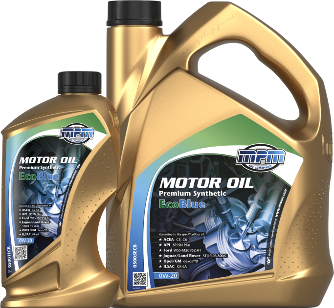 05000ECB • Motor Oil 0W20 Premium Synthetic EcoBlue Produkter MPM Oil